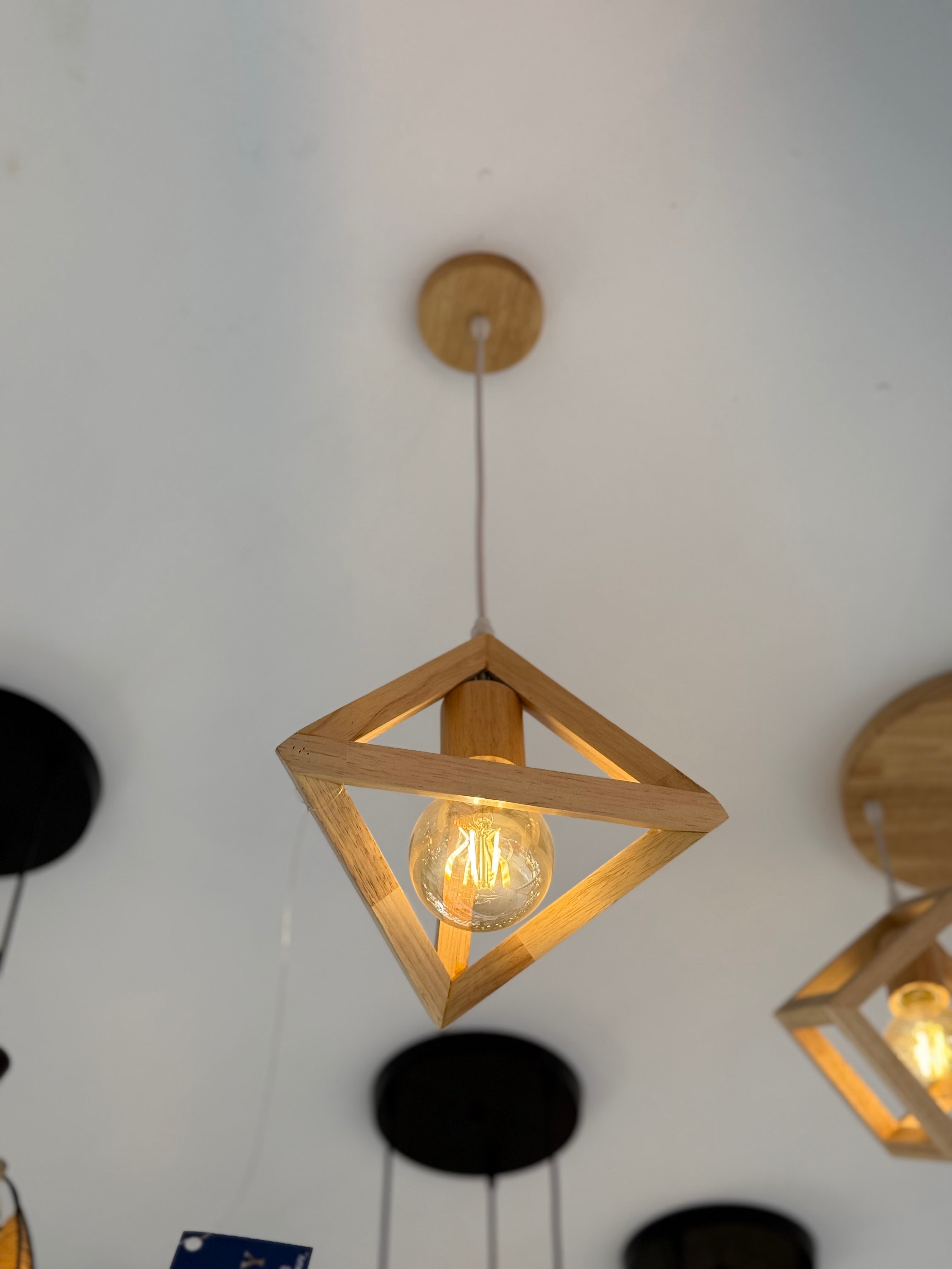 LÁMPARA DECORATIVA MADERA / LD-074-B