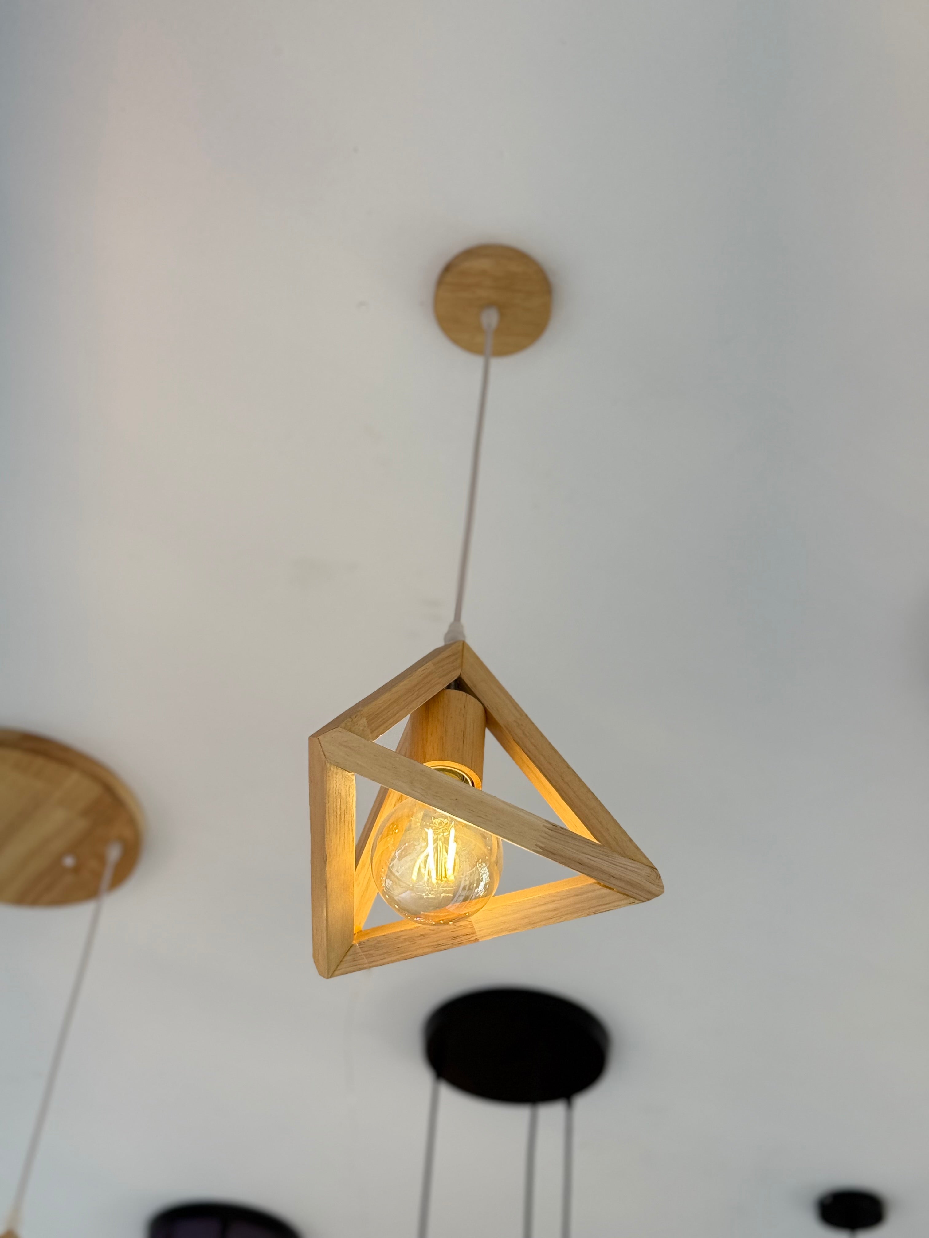 LÁMPARA DECORATIVA MADERA / LD-074-B