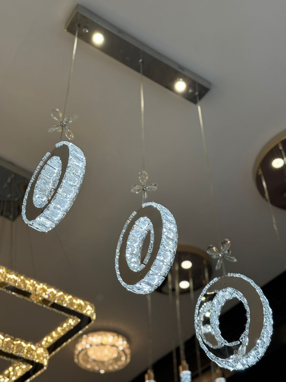 LAMPARA EN CRISTAL / 3 TONOS LD-041 / LD-041-C