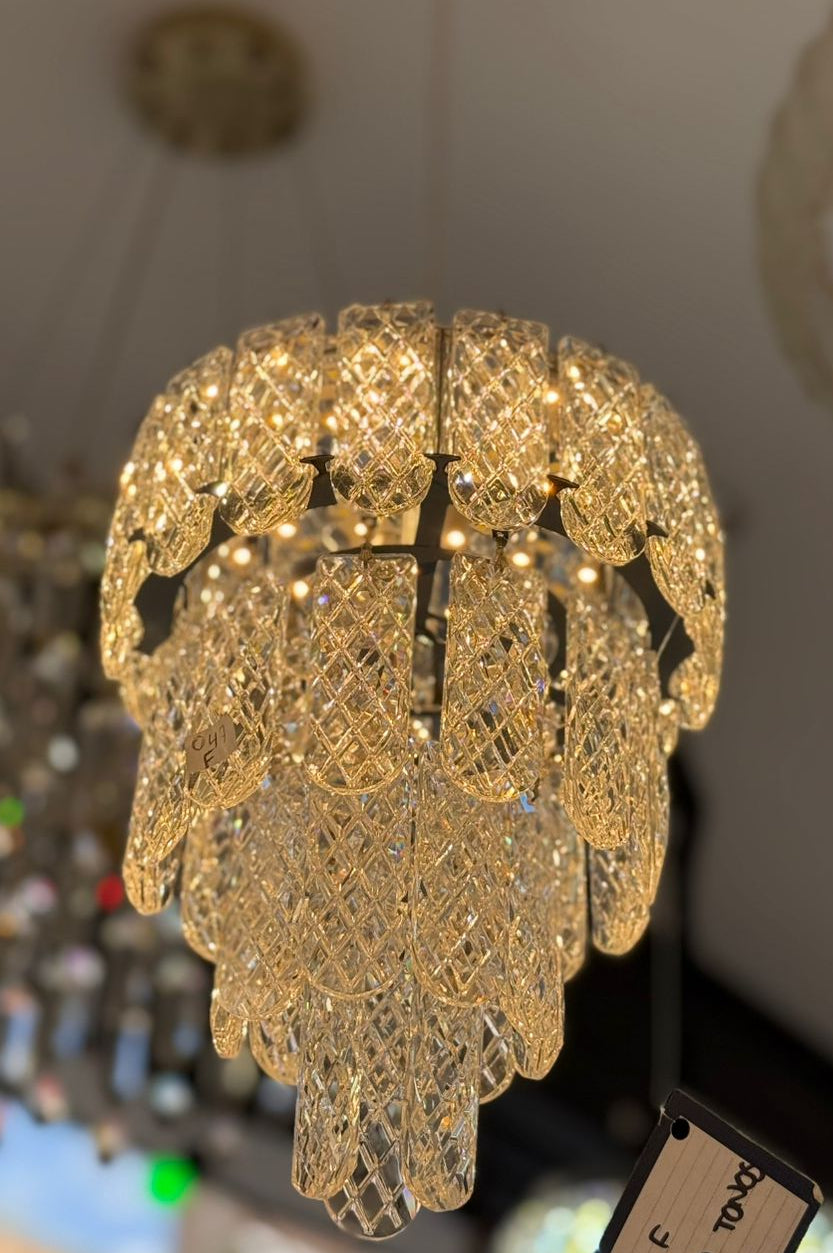 LAMPARA EN CRISTAL / 3 TONOS