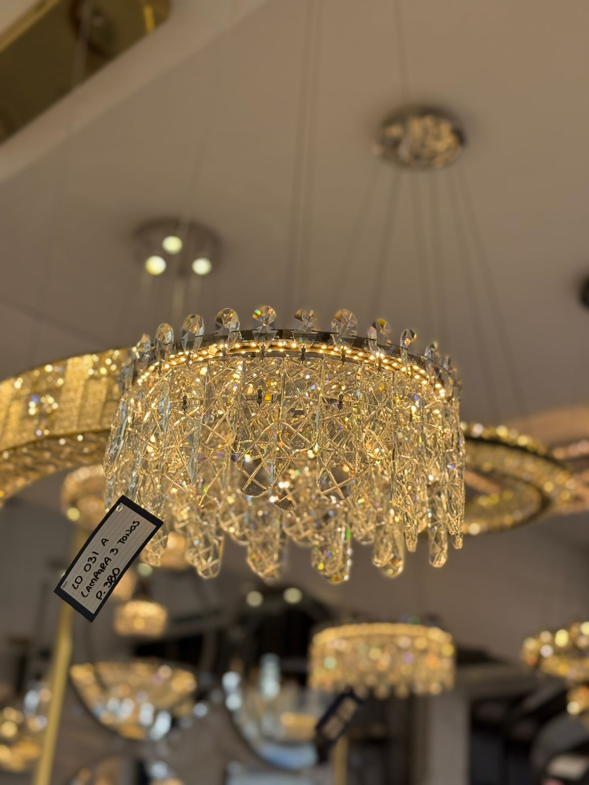 LAMPARA EN CRISTAL / 3 TONOS LD-031 A/C