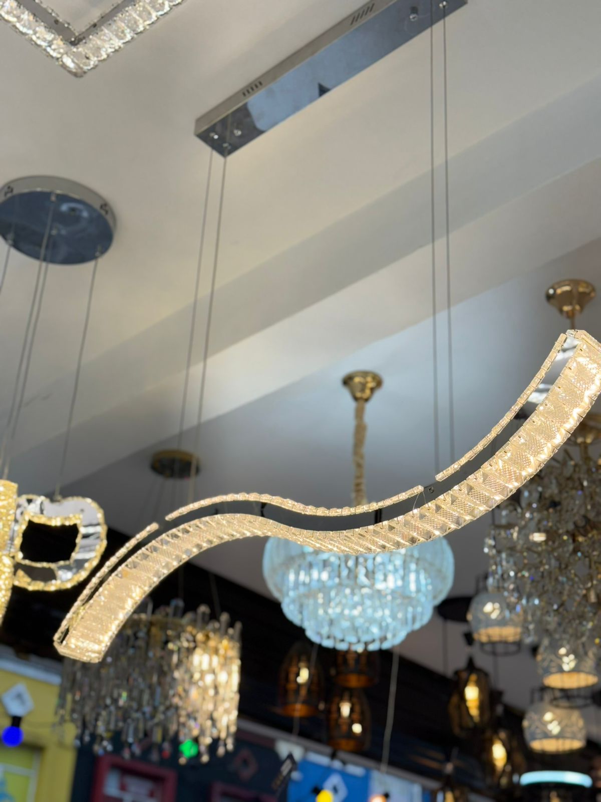 LAMPARA EN CRISTAL / 3 TONOS LD-042A