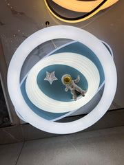 Lámpara Infantil LED Astronauta Espacial Azul | Plafón Decorativo para Habitación de Niños