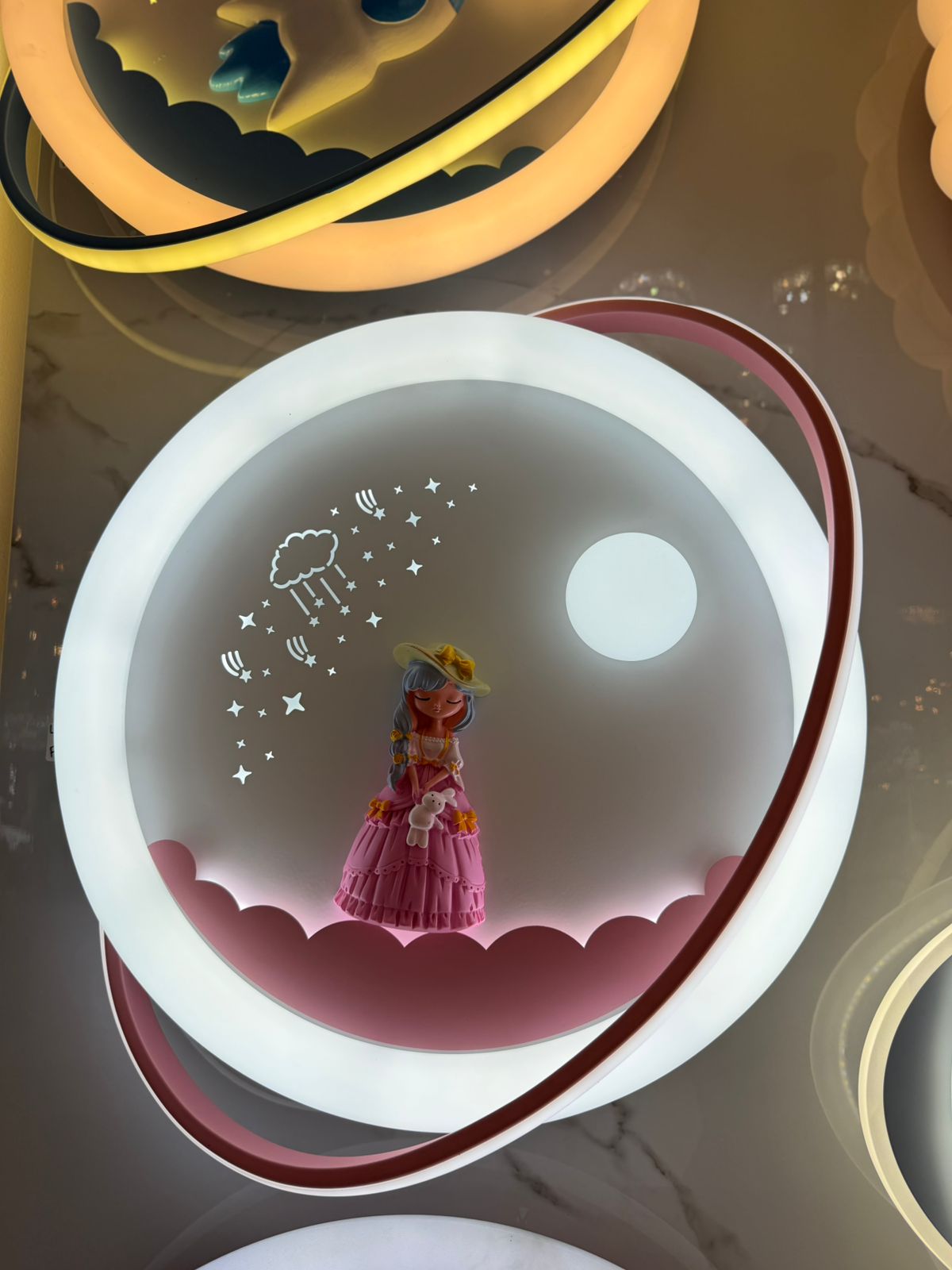 Lámpara Infantil LED Princesa de los Sueños Rosa | Plafón Decorativo para Habitación de Niñas