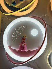 Lámpara Infantil LED Princesa de los Sueños Rosa | Plafón Decorativo para Habitación de Niñas